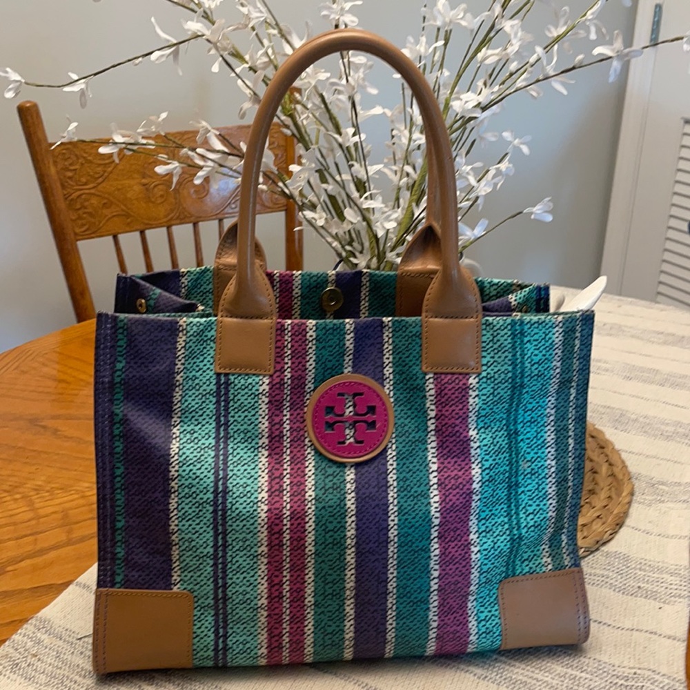 Tory Burch Ella tote 🌸 striped
